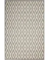 Nourison Home Grafix Grf18 5'3"x7'3" Area Rug In White,gray