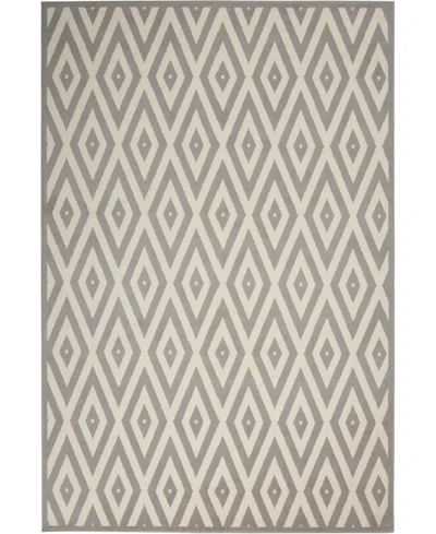 Nourison Home Grafix Grf18 5'3"x7'3" Area Rug In White,gray