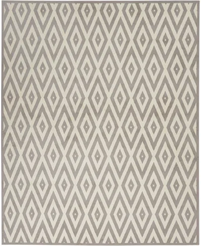 Nourison Home Grafix Grf18 7'10"x9'10" Area Rug In White,gray