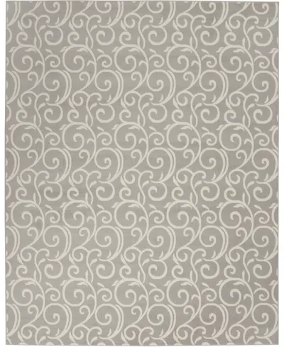 Nourison Home Grafix Grf19 7'10"x9'10" Area Rug In Gray
