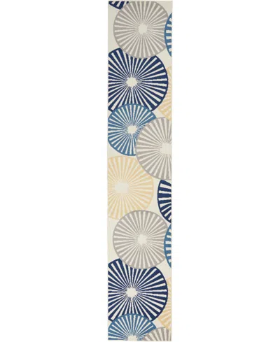 Nourison Home Grafix Grf20 2'3"x10' Runner Area Rug In Multi