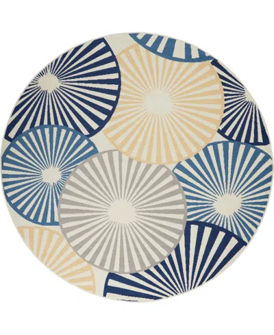 Nourison Home Grafix Grf20 8'x8' Round Area Rug In Multi