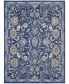 Nourison Home Grafix Grf24 3'9"x5'9" Area Rug In Navy