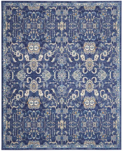 Nourison Home Grafix Grf24 7'x10' Area Rug In Navy