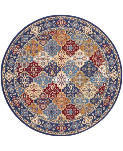 Nourison Home Grafix Grf31 8'x8' Round Area Rug In Multi