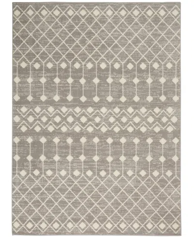 Nourison Home Grafix Grf37 6'x9' Area Rug In Gray