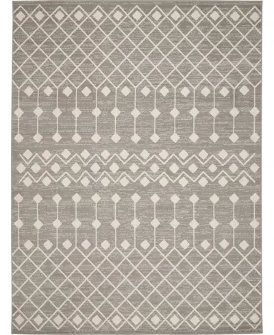 Nourison Home Grafix Grf37 7'10"x9'10" Area Rug In Gray