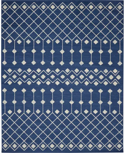 Nourison Home Grafix Grf37 7'10"x9'10" Area Rug In Navy