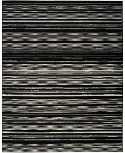 Nourison Home Grafix Grf41 5'3"x7'3" Area Rug In Black