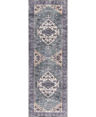 Nourison Home Grand Washables Grw03 2'x6' Runner Area Rug In Teal