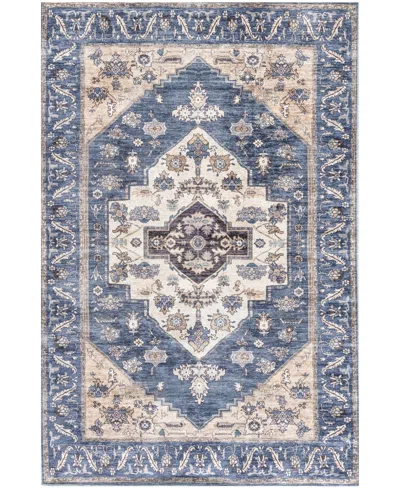 Nourison Home Grand Washables Grw03 4'x6' Area Rug In Denim