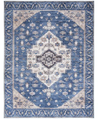 Nourison Home Grand Washables Grw03 5'3"x7'3" Area Rug In Denim
