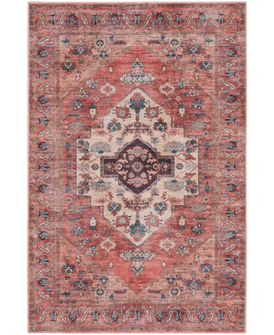 Nourison Home Grand Washables Grw03 5'3"x7'3" Area Rug In Rust,multi