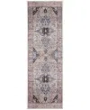 Nourison Home Grand Washables Grw05 2'x6' Runner Area Rug In Ivory,blue