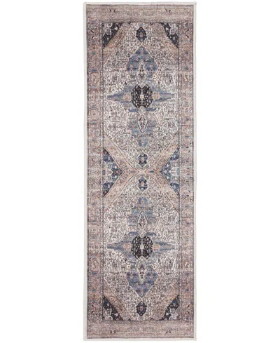 Nourison Home Grand Washables Grw05 2'x6' Runner Area Rug In Ivory,blue