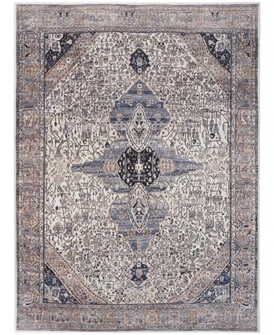 Nourison Home Grand Washables Grw05 5'3"x7'3" Area Rug In Ivory,blue