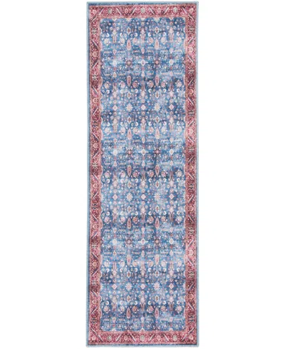 Nourison Home Grand Washables Grw06 2'x6' Runner Area Rug In Blue,brick
