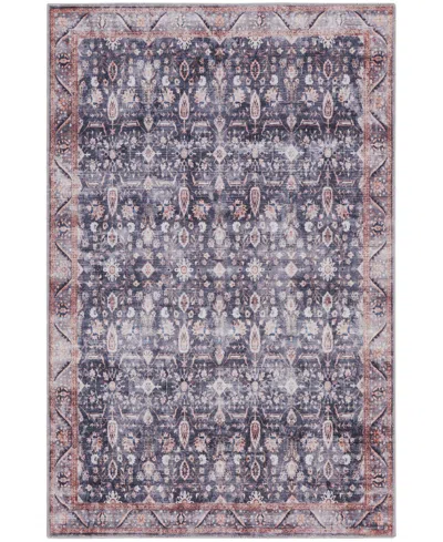 Nourison Home Grand Washables Grw06 4'x6' Area Rug In Navy,ivory