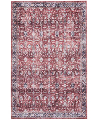 Nourison Home Grand Washables Grw06 4'x6' Area Rug In Red,ivory