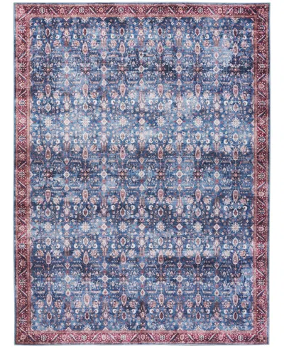 Nourison Home Grand Washables Grw06 7'10"x9'10" Area Rug In Blue,brick
