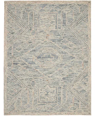 Nourison Home Interlock Itl02 8'x10'6" Area Rug In Blue,multi