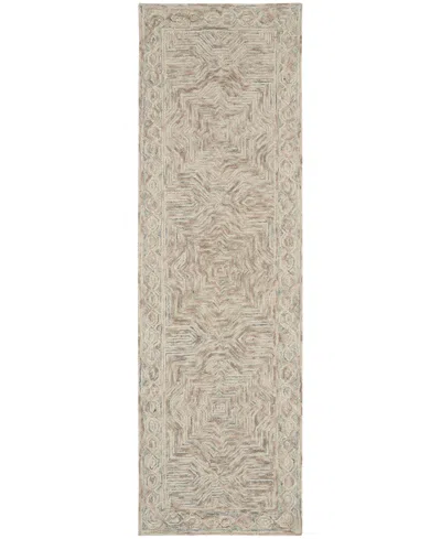 Nourison Home Interlock Itl03 2'3"x7'6" Runner Area Rug In Blue,ivory