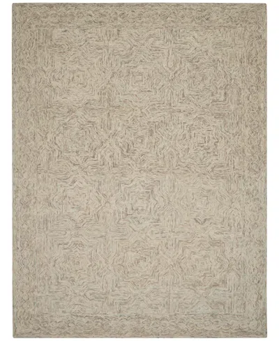 Nourison Home Interlock Itl03 8'x10'6" Area Rug In Blue,ivory