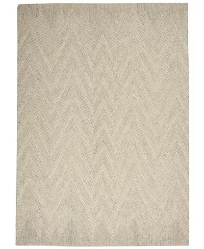 Nourison Home Interlock Itl04 3'9"x5'9" Area Rug In Ivory,gray
