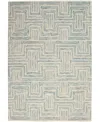 Nourison Home Interlock Itl06 3'9"x5'9" Area Rug In Ivory