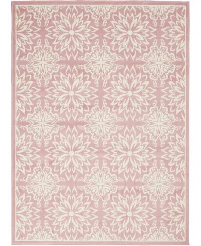 Nourison Home Jubilant Jub06 4'x6' Area Rug In Ivory,pink
