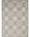 Nourison Home Jubilant Jub06 5'3"x7'3" Area Rug In Ivory,gray