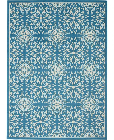 Nourison Home Jubilant Jub06 6'x9' Area Rug In Ivory,blue