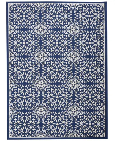 Nourison Home Jubilant Jub06 6'x9' Area Rug In Navy,ivory