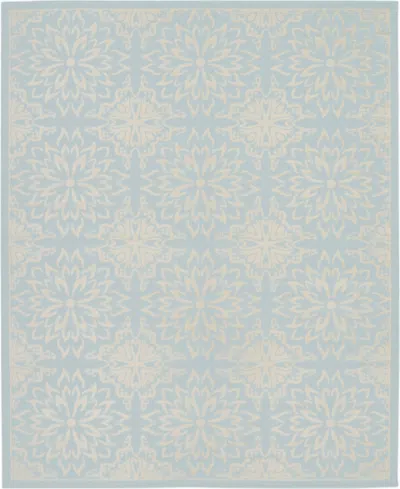 Nourison Home Jubilant Jub06 7'10"x9'10" Area Rug In Ivory,mist