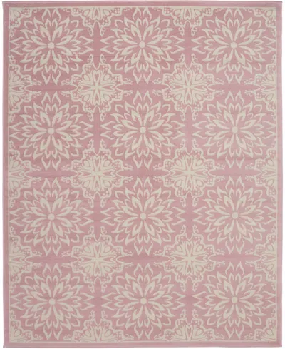 Nourison Home Jubilant Jub06 7'x10' Area Rug In Ivory,pink