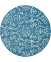 Nourison Home Jubilant Jub09 5'3"x5'3" Round Area Rug In Blue