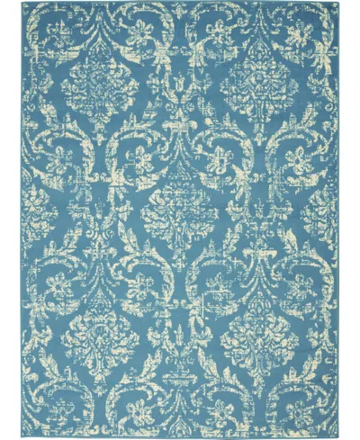 Nourison Home Jubilant Jub09 5'3"x7'3" Area Rug In Blue