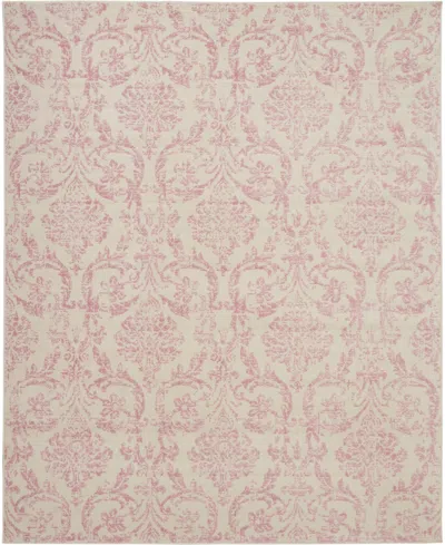 Nourison Home Jubilant Jub09 7'10"x9'10" Area Rug In Ivory,pink