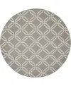 Nourison Home Jubilant Jub17 5'3"x5'3" Round Area Rug In Gray