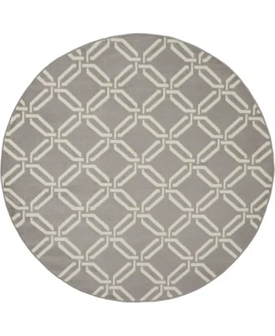 Nourison Home Jubilant Jub17 5'3"x5'3" Round Area Rug In Gray
