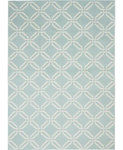 Nourison Home Jubilant Jub17 5'3"x7'3" Area Rug In Green
