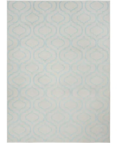 Nourison Home Jubilant Jub19 5'3"x7'3" Area Rug In Ivory,blue