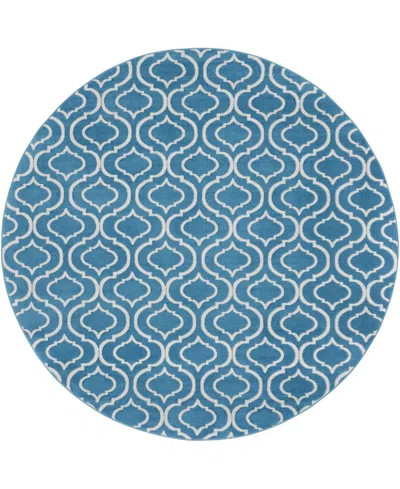 Nourison Home Jubilant Jub19 8'x8' Round Area Rug In Blue