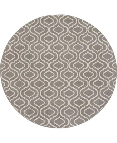 Nourison Home Jubilant Jub19 8'x8' Round Area Rug In Gray