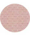 Nourison Home Jubilant Jub19 8'x8' Round Area Rug In Pink