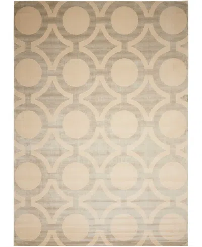 Nourison Home Luminance Lum01 Cream And Gray 7'6" X 10'6" Area Rug In Multi