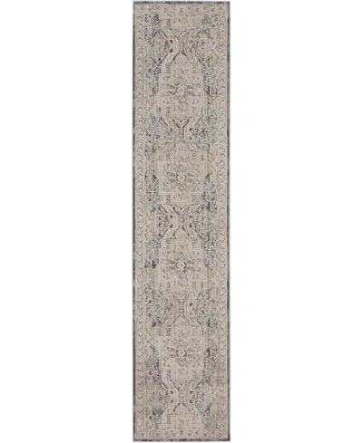 Nourison Home Lynx Lnx01 2'3"x10' Runner Area Rug In Ivory,gray