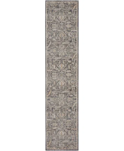Nourison Home Lynx Lnx02 2'3"x12' Runner Area Rug In Navy,multi