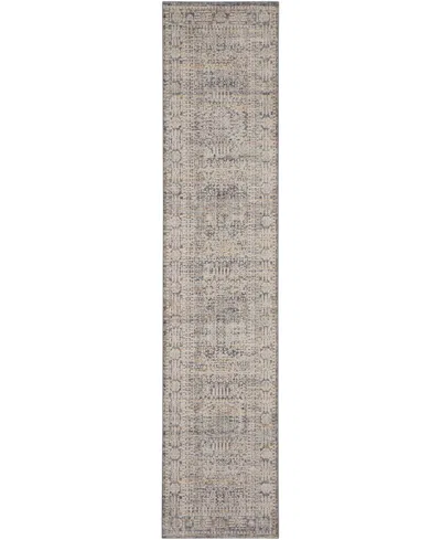 Nourison Home Lynx Lnx05 2'3"x10' Runner Area Rug In Ivory,gray