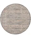 Nourison Home Lynx Lnx05 7'10"x7'10" Round Area Rug In Ivory,gray